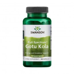 Gotu Kola 435 mg 60 Capsule, Swanson Beneficii Gotu Kola: o veche planta energizantă ayurvedică, fiecare capsulă furnizează 435 
