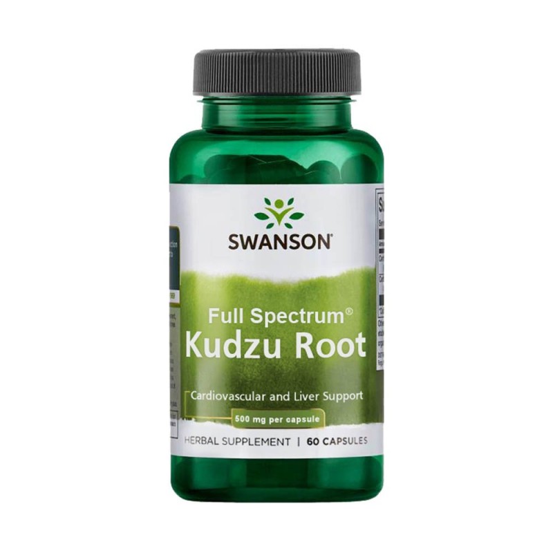 Swanson Kudzu Root (radacina Kudzu) 500mg, 60 Capsule Beneficii radacina Kudzu- poate ajuta la ameliorarea leziunilor hepatice, 