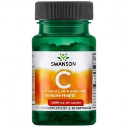 Swanson Vitamin C with Rose Hips 1000 mg 30 Capsule – Vitamina C pentru Imunitate Beneficii Vitamina C &amp; Macese: antioxidant