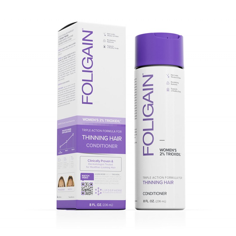 FOLIGAIN Trioxidil 2% 236 ml Balsam regenerare par femei – Fortifica si Densifica Balsam impotriva caderii părului cu stimulente
