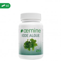 Oemine Iod din alge - 60 capsule Beneficii iod: imbunatateste metabolismul, protectie sigura a glandei tiroidiene, ofera echilib
