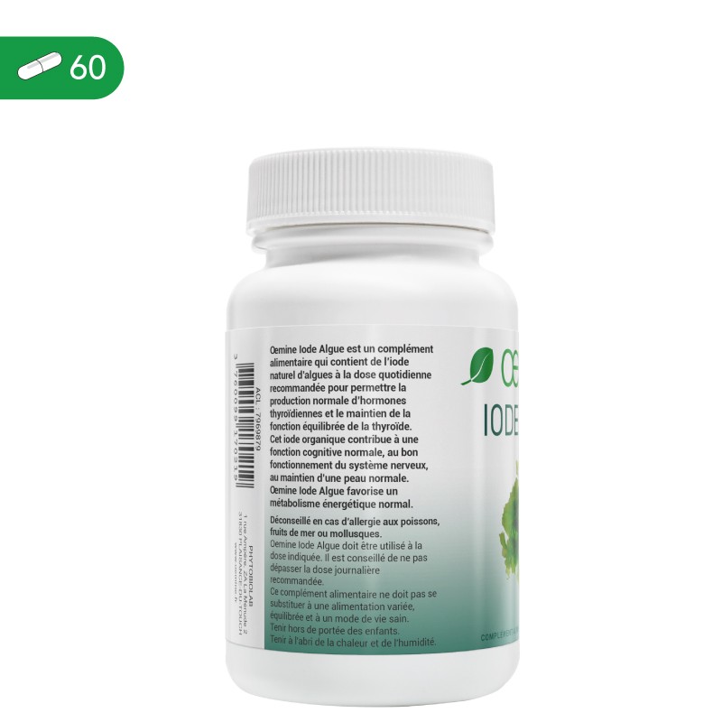 Iod organic din alge marine Kelp 60 Capsule, Oemine - 4 | YEO