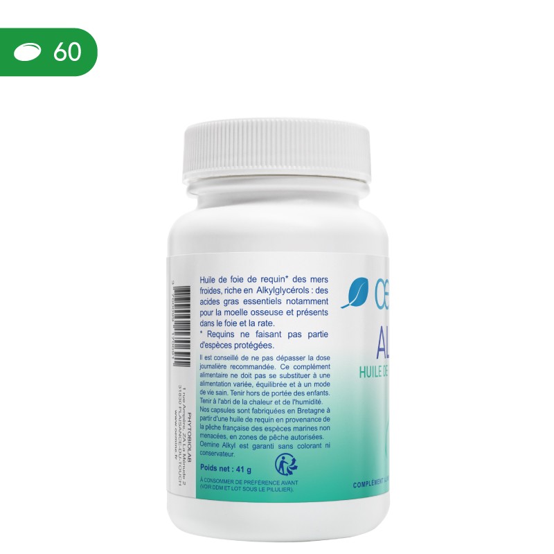 Ulei din ficat de rechin 500mg 60 Capsule, ALKYL Oemine - 2 | YEO