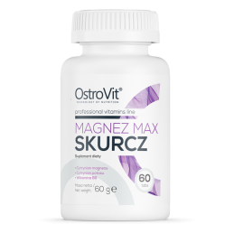 OstroVit Magnez Max Skurcz 60 Tablete OstroVit Magnesium Max Cramp este un complex unic de vitamine și minerale format din forme
