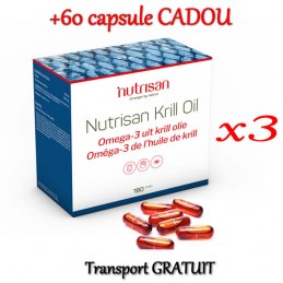 Krill Oil 540 + 60 Capsule CADOU, Omega 3, Tratament colesterol marit si trigliceride Nutrisan Krill Oil - Ulei de Krill Omega 3