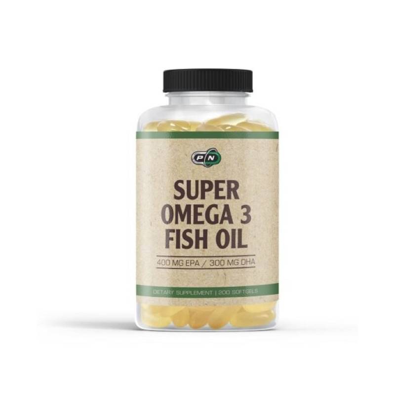 Pure nutrition, super omega 3 fish oil 1000 mg, 400 epa/300 dha, 200 capsule (omega 3 ulei de peste)