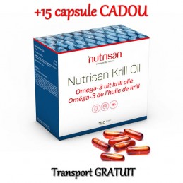Krill Oil 500 mg 195 Capsule Nutrisan – Omega-3 Premium cu Absorbtie Ridicata ✅ Beneficii Krill Oil 180 + 15 capsule CADOU


✔️ 