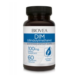 Biovea DIM (Diindolilmetan) 100 mg 60 Capsule DIM (Diindolilmetan): Susține echilibrul hormonal echilibrat, promovează niveluril