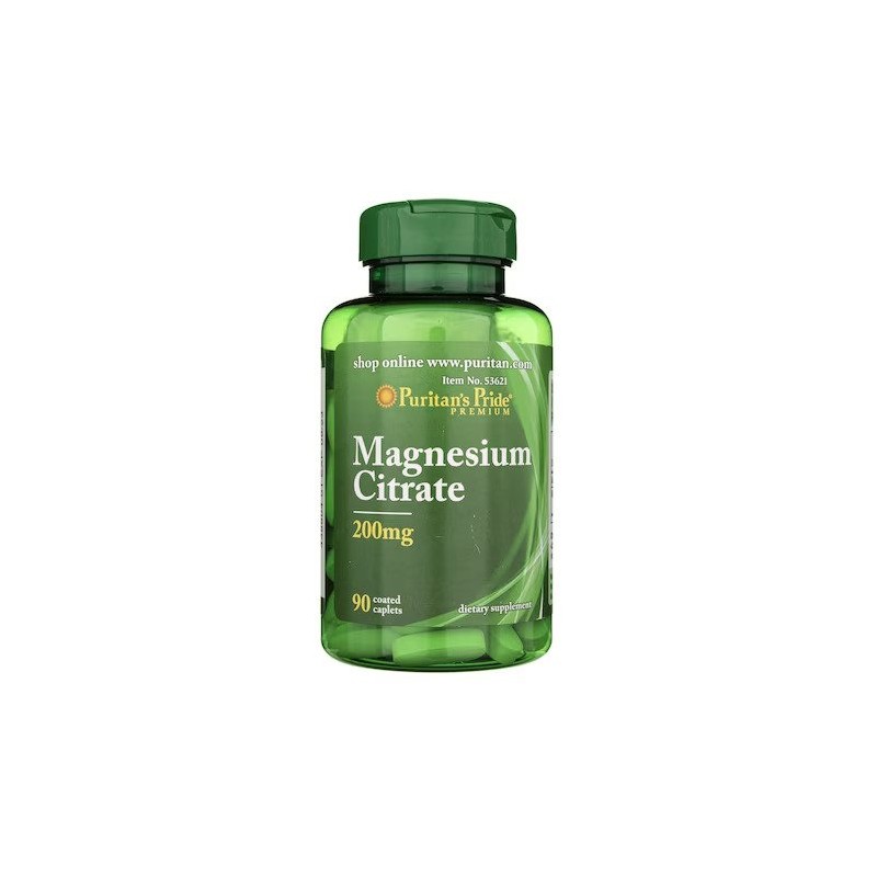 Puritan Pride Magnesium Citrate - 200mg - 90 Capsule BENEFICII MAGNEZIU CITRAT: regleaza tensiunea arteriala, amelioreaza migren
