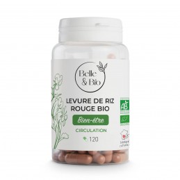 Belle&Bio Drojdie de Orez Rosu BIO 120 Capsule – Colesterol Drojdie de orez rosu beneficii: sursa importanta de monacolina K, co
