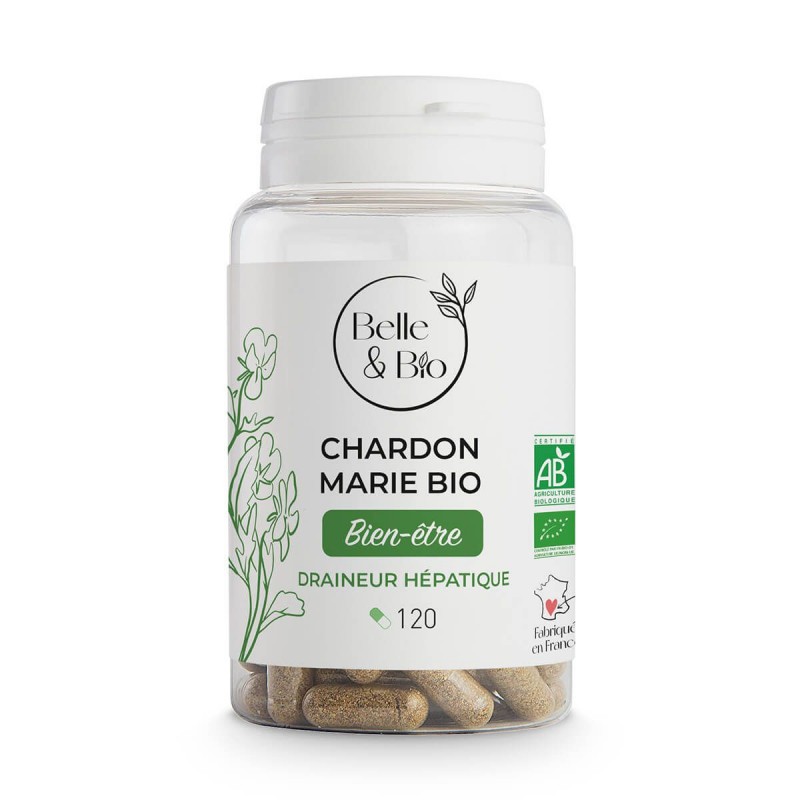 Belle&Bio Armurariu BIO 120 Capsule – Silimarina Organica pentru Ficat Beneficii Armurariu (Chardon Marie): elimina toxinele, su