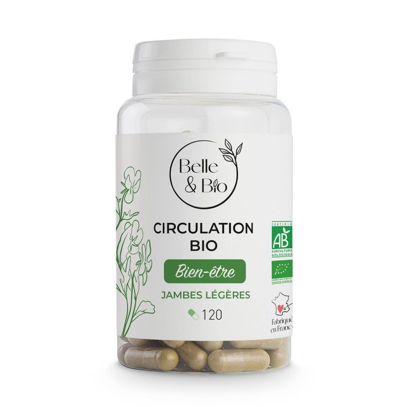 Belle&Bio Circulation Bio, 120 Capsule (tonic venos, ajuta in cazul picioarelor grele si obosite) Beneficii Circulation Bio: ton