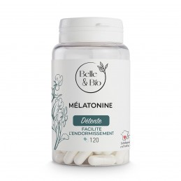 Belle&Bio Melatonină 120 capsule Beneficii Melatonina: eficient impotriva tulburarilor de somn, imbunatateste calitatea somnului