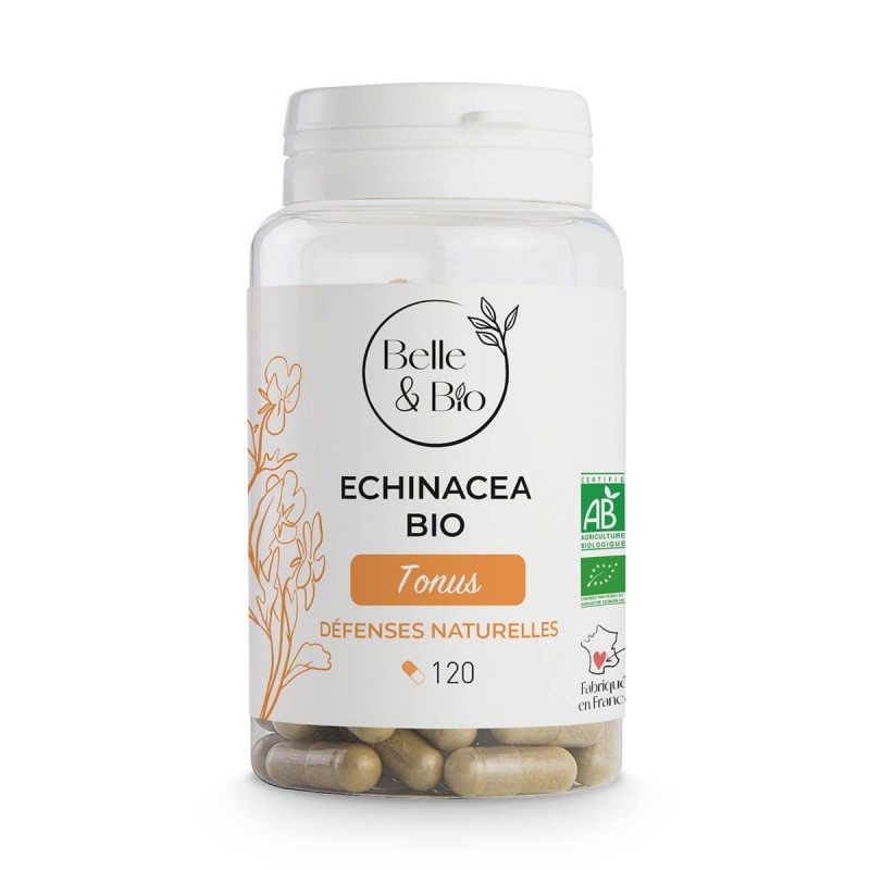 Belle&Bio Echinacea Bio 120 Capsule Beneficii Echinacea Bio: creste imunitatea natural, benefica pe timp de iarna, ajuta organis
