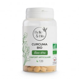 Belle&Bio Curcuma Bio 120 Comprimate Beneficii Curcuma: capacitate anti-inflamatorie, ajuta in ameliorarea depresiei, scade infl