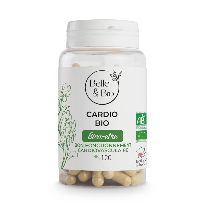 Belle&Bio Cardio Bio 120 capsule Beneficii Cardio Bio: buna functionare a sistemului cardiovascular, scade presiunea arteriala, 