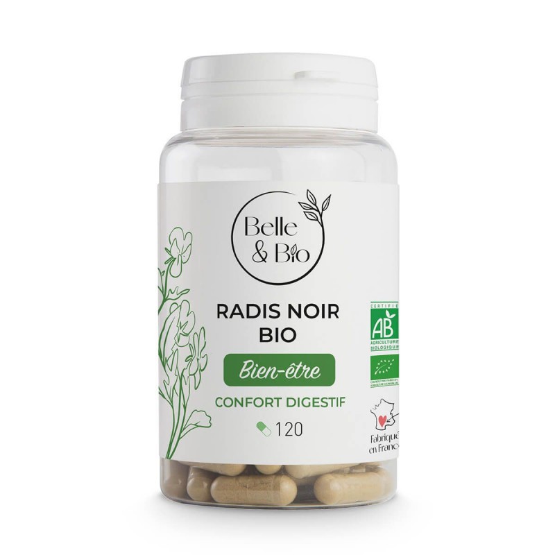 Belle&Bio Ridiche neagra Bio - Radis Noir Organic 120 Capsule Beneficii Ridiche neagra: amelioreaza problemele digestive si afec