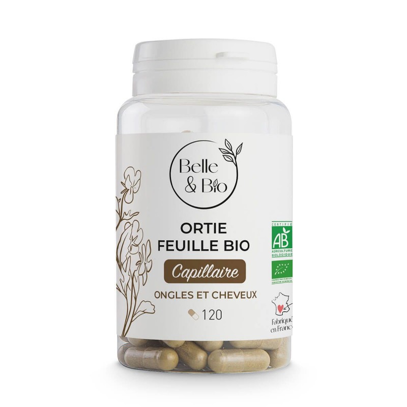 Belle&Bio Urzica Bio 500mg 120 Capsule - Detox Natural Frunze de Urzica Organica beneficii: ajuta la eliminarea calculilor renal