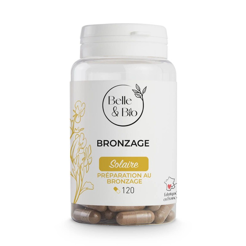 Belle&Bio Bronzage Complex 120 Capsule - Suport Bronz Natural  Bronzage - Capsule pentru bronzare beneficii: contine 7 ingredien