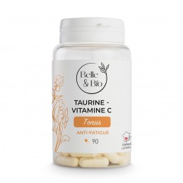 BelleBio Taurină 500 mg + Vitamina C 90 capsule - Energie crescuta si reducere oboseala Beneficii Taurina - Vitamina C: reduce o