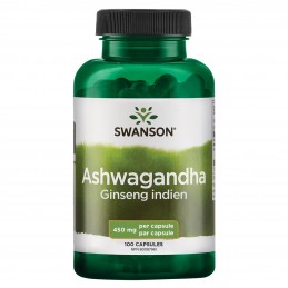 Swanson Ashwagandha 450 mg, 100 capsule – Suport Stres si Echilibru Emoțional Ashwagandha beneficii: planta medicinala antica, r