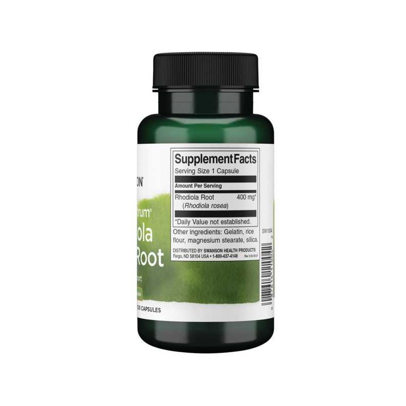 Swanson Rhodiola Rosea Root (radacina) 400mg 100 Capsule - 1 | YEO