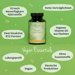 Vegavero Vegan Essentials 120 Capsule BENEFICII Vegan Essentials: contribuie la functionarea normala a globulelor rosii, contrib