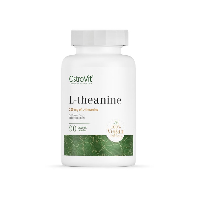 L-Theanine (Teanina) 200 mg + Inulina 100 mg 90 Capsule, OstroVit L-Theanine (Teanina) + Inulina beneficii: regleaza si function