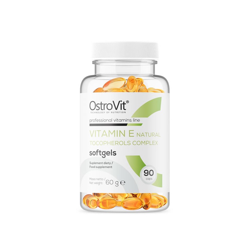 OstroVit Vitamina E naturala - 90 Capsule Beneficii Vitamina E: antioxidant puternic, ajută la formarea de globule roșii, spriji
