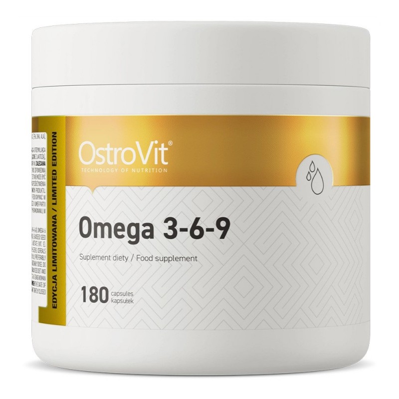 OstroVit Omega 3-6-9 180 Capsule – Inima & Colesterol OMEGA 3-6-9: Sprijină sănătatea inimii si un nivel sănătos de colesterol, 