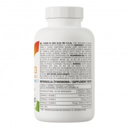 OstroVit Vitamin D3 2000 IU + K2 MK-7 + VC + Zinc - 60 Capsule Beneficii: va permite sa aveti grija de sanatate, sustine formare