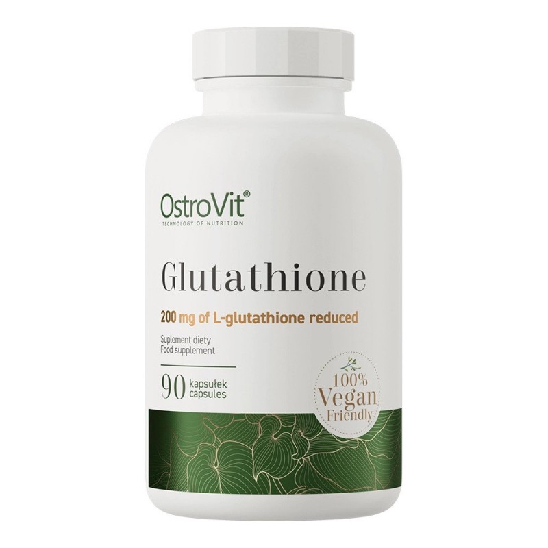 OstroVit Glutathione 200mg 90 Capsule – Detox & Imunitate L-Glutation redus - Glutathione beneficii: are efect antioxidant, func