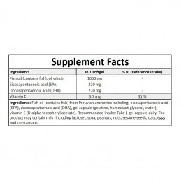 Omega 3 330 EPA/220 DHA 1000 mg 90 Capsule moi, Muscle Power Benefiii Omega-3: risc redus de boli cardiovasculare, risc redus de