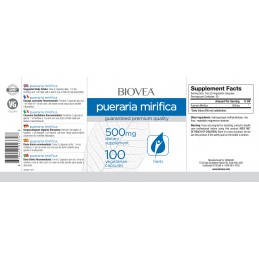 Pueraria Mirifica 250 mg 100 Capsule, Biovea Pueraria Mirifica beneficii: sprijin pentru sanatatea sanilor, pentru sani mai ferm