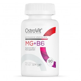 Magneziu + Vitamina B6, Mg + B6, 90 Tablete, OstroVit Magneziu + Vitamina B6 beneficii: reduce oboseala si epuizarea, mentine un
