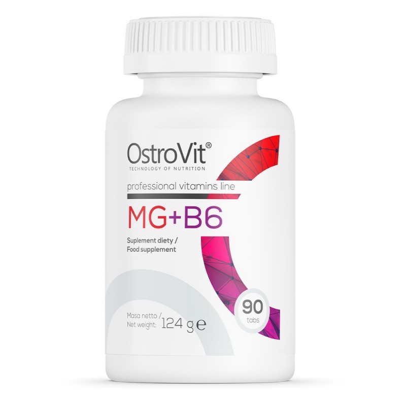 Magneziu + Vitamina B6, Mg + B6, 90 Tablete, OstroVit