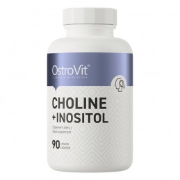 Choline + Inositol 90 Tablete OstroVit Choline + Inositol beneficii: sustine functionarea sistemului nervos, participa la metabo
