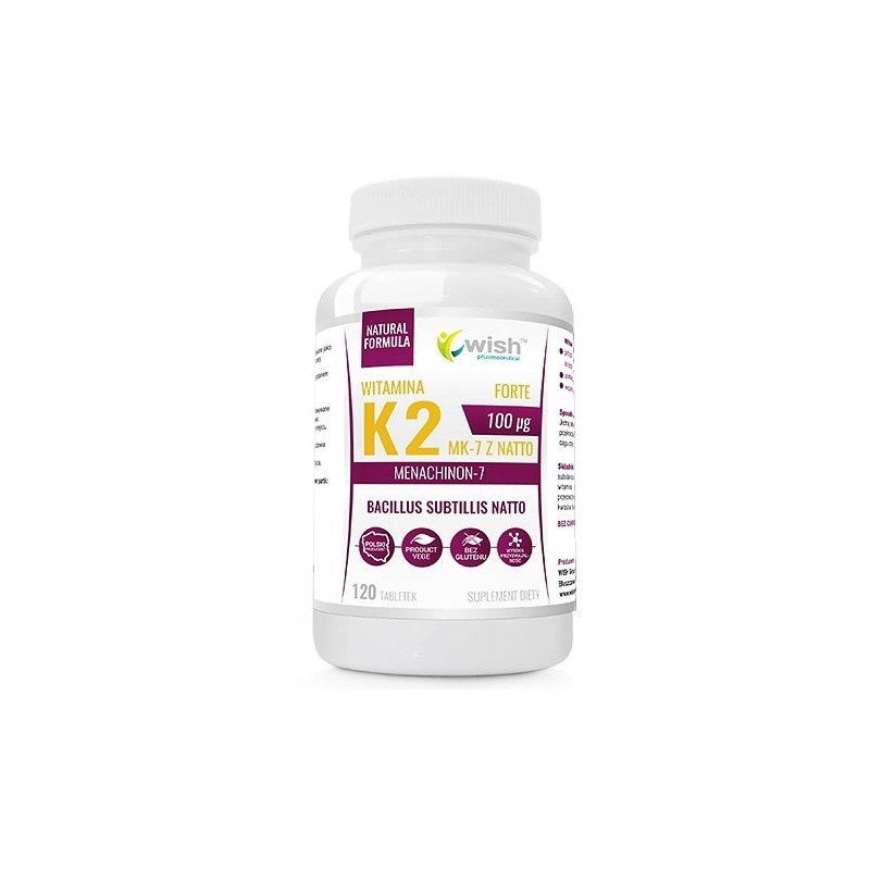 Vitamin K2 Mk-7 Natto 100mcg - 120 Tablete, Wish