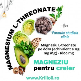 RAW Powders Magneziu L-Treonat 600 mg 90 Capsule - Focus Mental Magneziu L-Threonate beneficii: ajuta la reducerea stresului si 