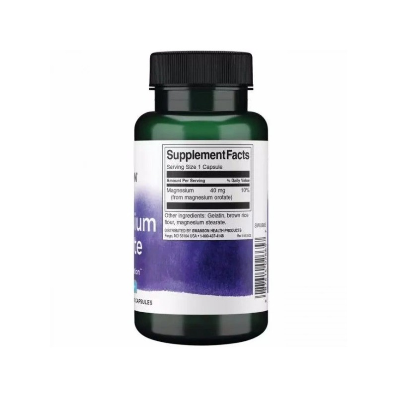 Orotat de Magneziu - Magnesium Orotate 654 mg 60 Capsule, Swanson - 1 | YEO