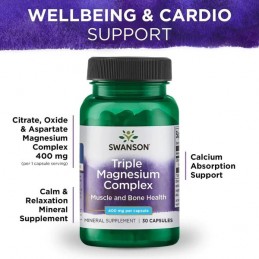 Swanson Magneziu 400 mg – Triple Complex 3-în-1 – 30 Capsule Beneficii Triple Magneziu 3-in-1 Complex 400 mg – 30 capsule



⚡ C