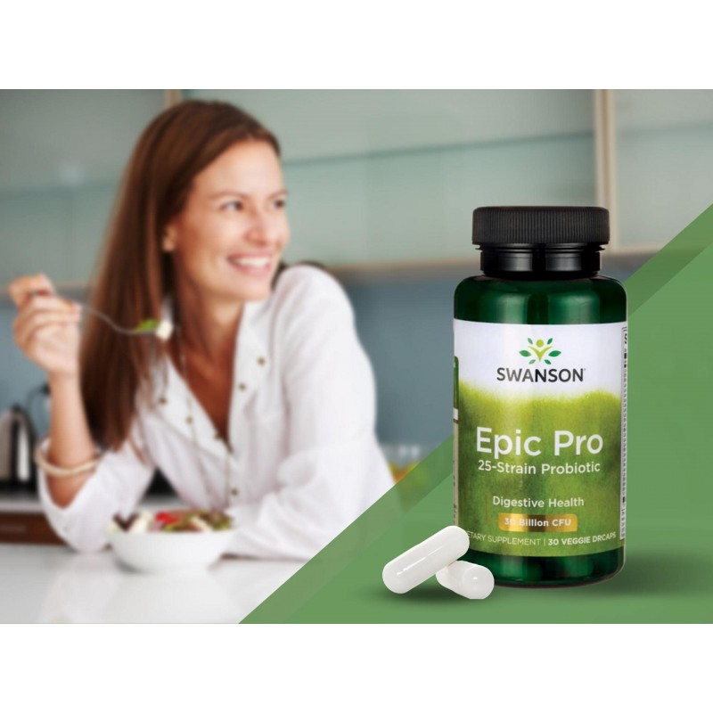 Epic Pro - Probiotic 30 miliarde CFU 30 Capsule, Swanson - 3 | YEO