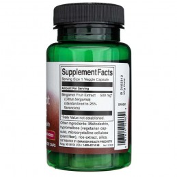 Swanson Extract de Bergamotă 500mg – Colesterol & Trigliceride Bergamot Extract Beneficii: ajuta la ameliorarea depresiei, ajuta