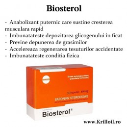 Megabol Biosterol 750mg 30 Capsule – Forta & Masa Musculara Biosterol beneficii: anabolizant puternic, creste natural nivelul de