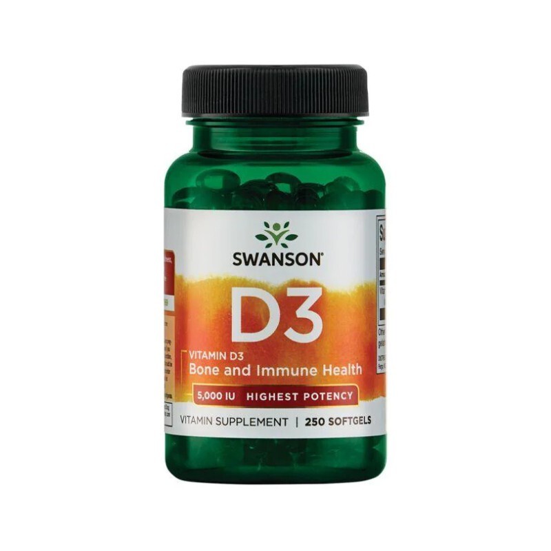 Vitamina D3 5000 IU 250 Capsule, Swanson Vitamina D3 5000 IU Beneficii: ajuta la mentinerea sanatatii si la buna functionare a s