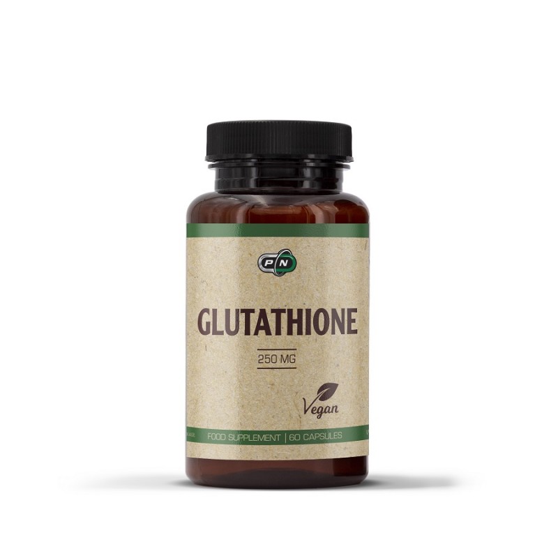 Pure Nutrition USA L-Glutation, L-Glutathione, 250 mg, 60 capsule Beneficii L-Glutation: suport pentru detoxifiere, suport antio