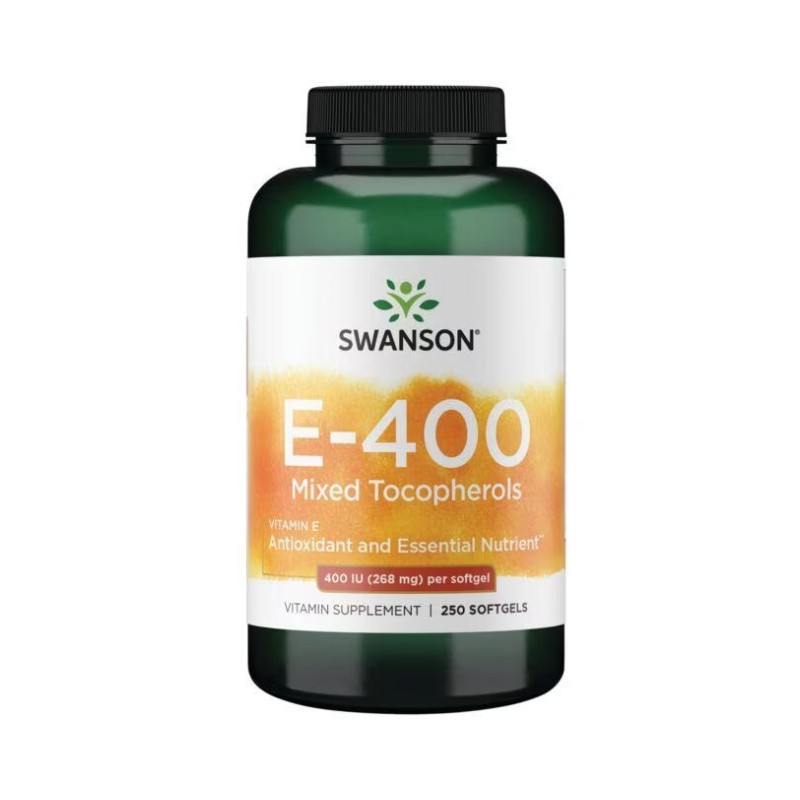 Vitamin E-400 Mixed Tocopherols 400IU (268mg) 250 Capsule moi Swanson Beneficii Vitamina E: antioxidant puternic, ajută la forma