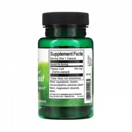 Papaya Leaf Full Spectrum 400mg 60 Capsule, Swanson Papaya Leaf: Supliment Natural cu Beneficii Remarcabile Pentru Digestie, Imu