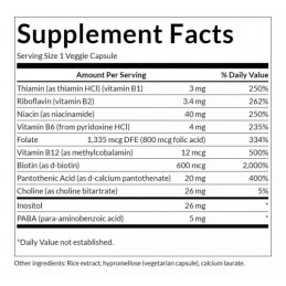 Daily B-Complex 100 Capsule Swanson 
Areprezintă un complex complet de vitamine B pentru sănătatea sistemului nervos, imunitar ș