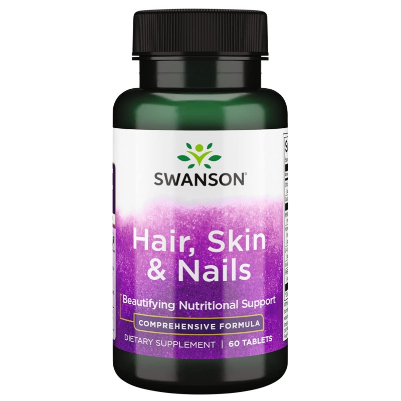Swanson Hair Skin Nails 60 Tablete – Suport pentru Piele Par si Unghii Hair, Skin &amp; Nails de la Swanson sunt tablete care co